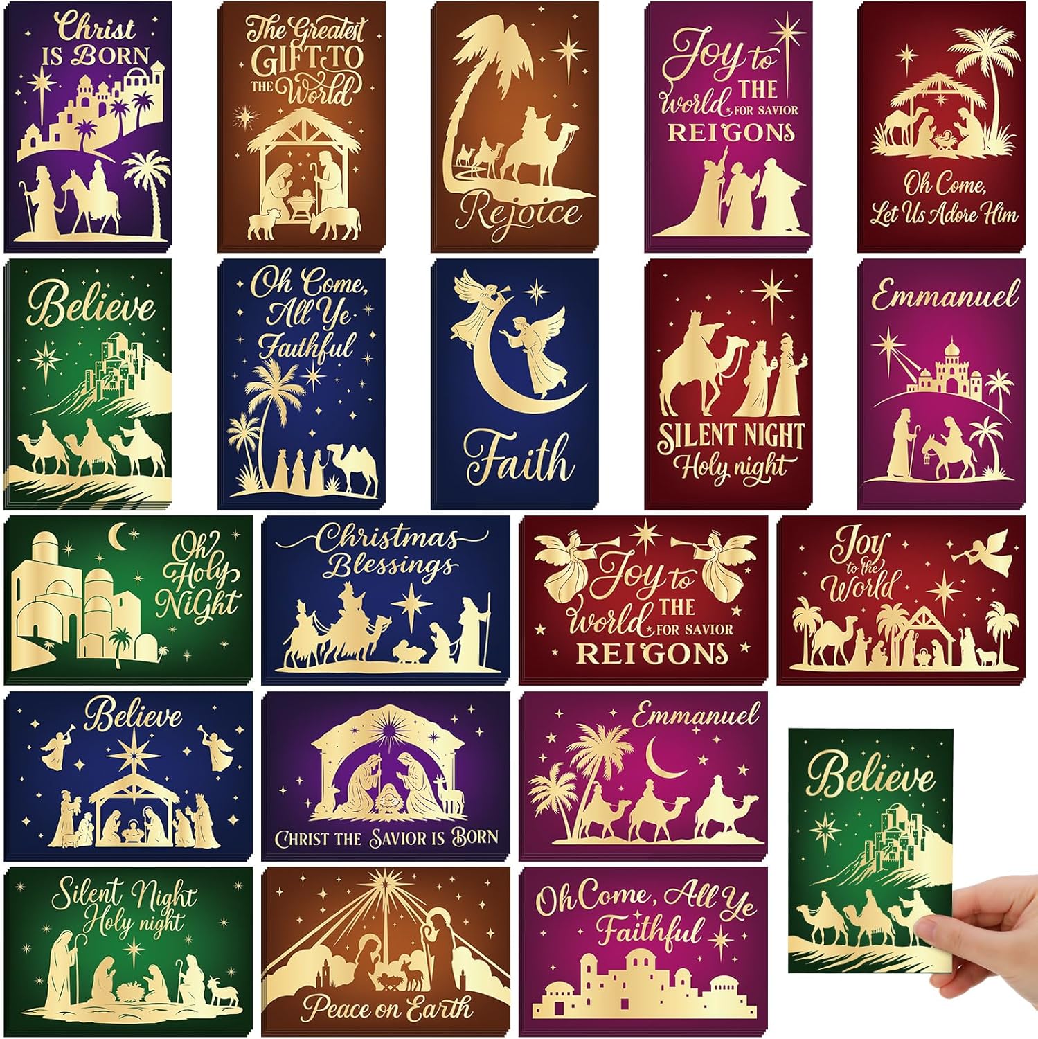 Nuanchu 80 Pcs Vintage Christmas Cards Bulk 4 x 6 Inch City Snow Scene Postcards Retro Winter Blank Greeting Cards for Xmas Holiday Party Home Friends Family