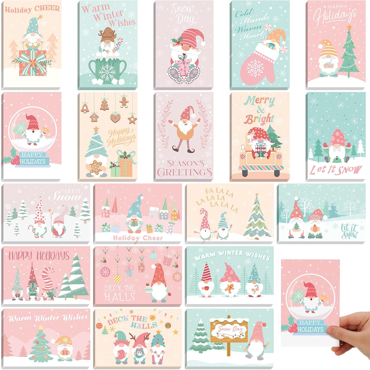Nuanchu 80 Pcs Vintage Christmas Cards Bulk 4 x 6 Inch City Snow Scene Postcards Retro Winter Blank Greeting Cards for Xmas Holiday Party Home Friends Family