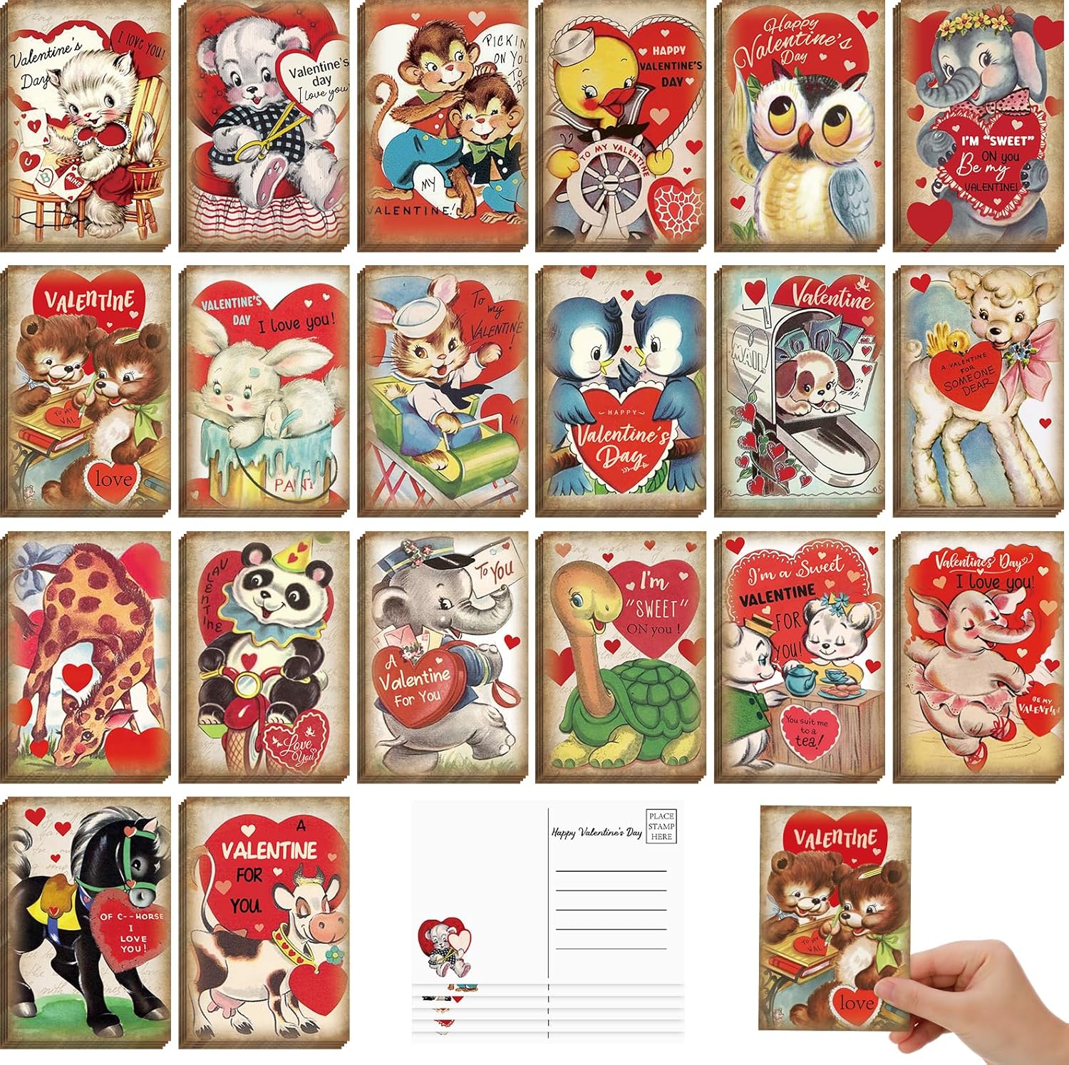 Nuanchu 80 Pcs Vintage Christmas Cards Bulk 4 x 6 Inch City Snow Scene Postcards Retro Winter Blank Greeting Cards for Xmas Holiday Party Home Friends Family